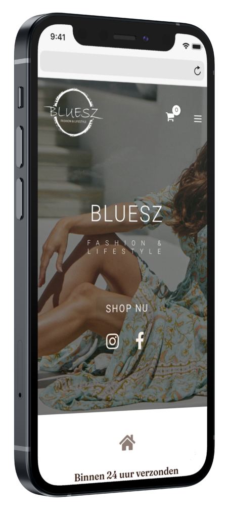 Bluesz mobiele website