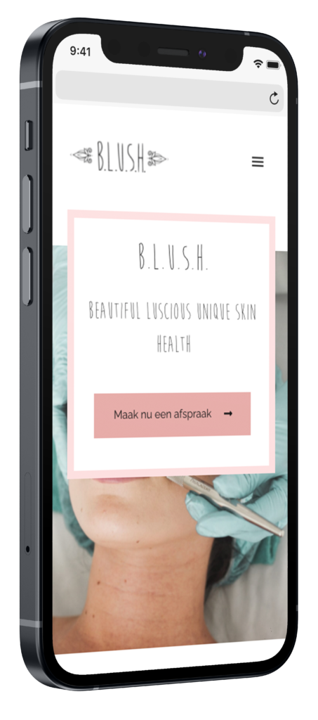 Blush website op iphone