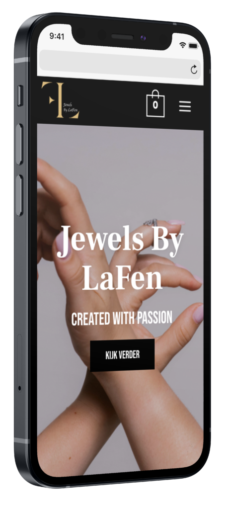 Jewels by LaFen webshop op mobiel iphone